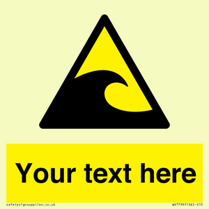 Custom warning tsunami hazard zone